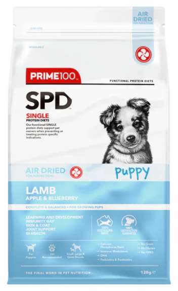 Prime 100 SPD Air Dried - Puppy - Lamb & Blueberry 120g