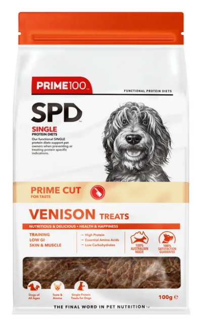 Prime 100 SPD Prime Cut - Venison Treats - 100g
