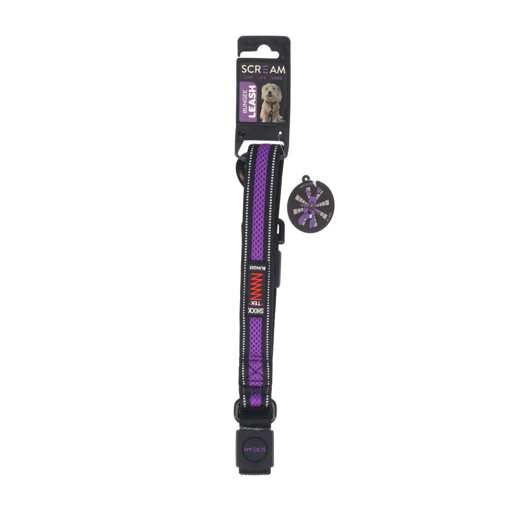 Scream Reflective Bungee Leash with Padded Handle 2.5cm x 55cm