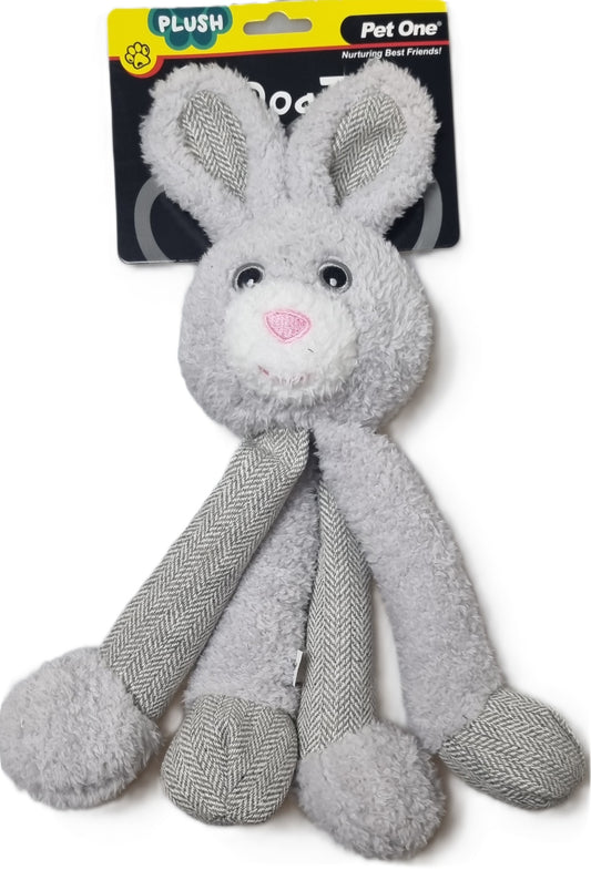 Pet One - Dog Toy - Plush Squeaky - Bunny Long Legs 26.7cm