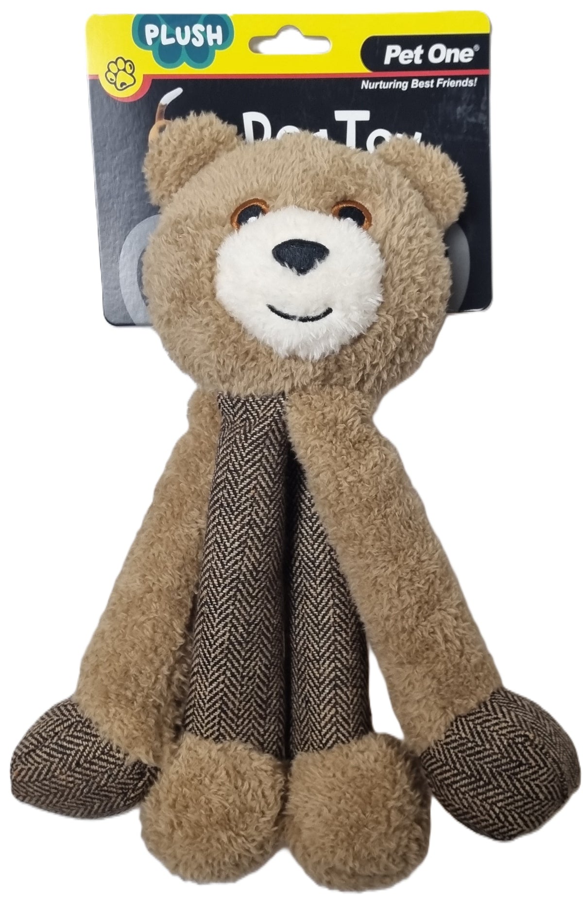 Pet One - Dog Toy - Plush Squeaky - Teddy Long Legs 26.7cm