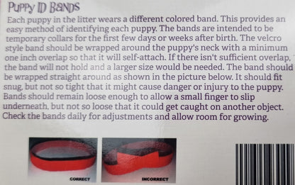 Puppy ID Bands - Velcro