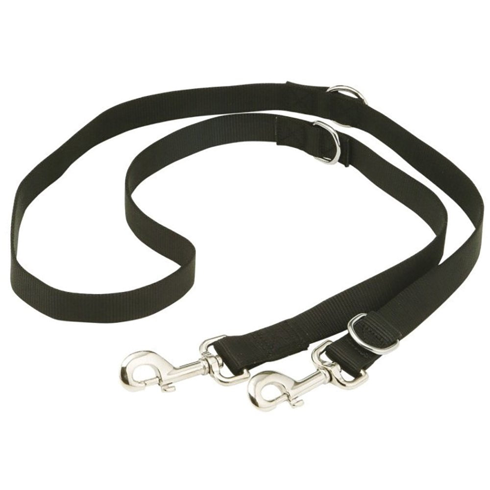 Prestige - FLAT NYLON BENCH LEASH Black (1" x 6' Long) 183cm