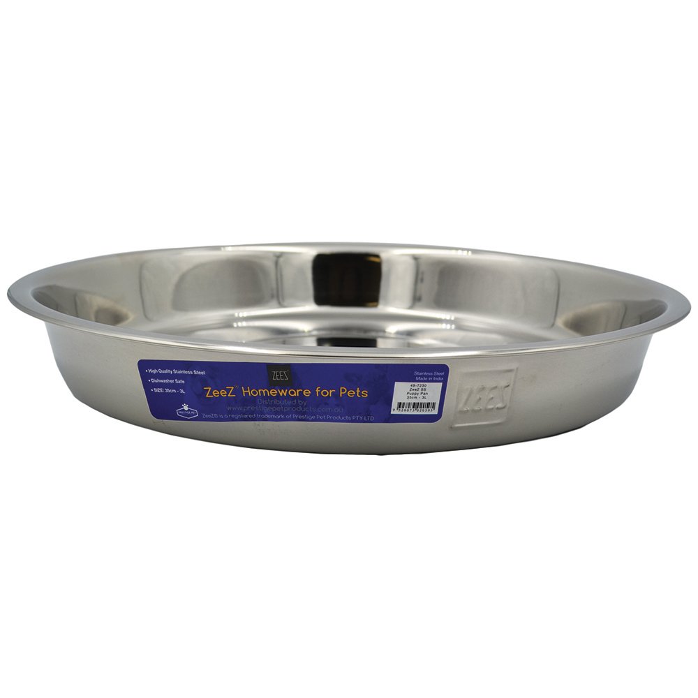 STAINLESS STEEL PUPPY PAN 3L (35cm Diameter, 5cm Deep)