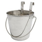 Stainless Steel Flat Sided Bucket - 2.68 Litres - Two Hooks