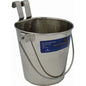 Stainless Steel Flat Sided Bucket - 3.7 Litres - Two Hooks