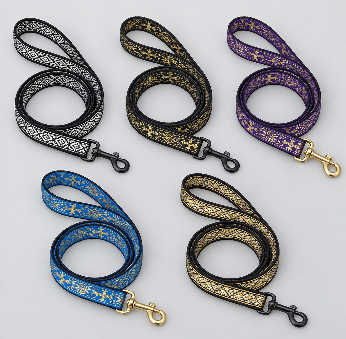 Alpha Dog Bling Show Leads 60cm long x 2cm Wide