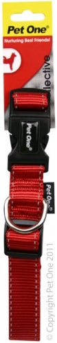 Collar Nylon Refl Adj 17 to 26cm 10mm