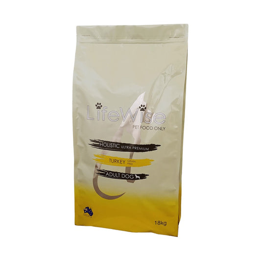 LifeWise Adult Dog Grain Free Turkey & Vegetables 18kg YELLOW
