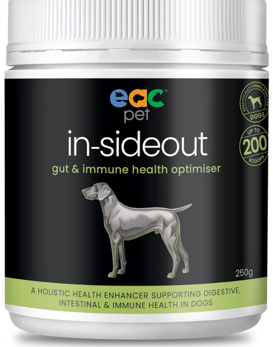 EAC In-Sideout Dog Formula - Pre & Probiotic Natural Nutraceutical Supplement For Dogs