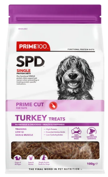 Prime 100 SPD Prime Cut - Turkey Treats - 100g