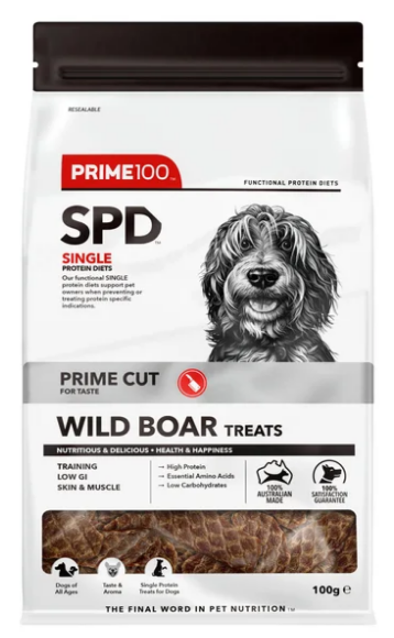 Prime 100 SPD Prime Cut - Wild Boar Treats - 100g