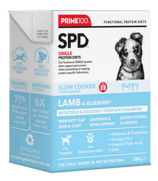 Prime 100 SPD Slow Cooked - Lamb & Blueberry Puppy - 354g