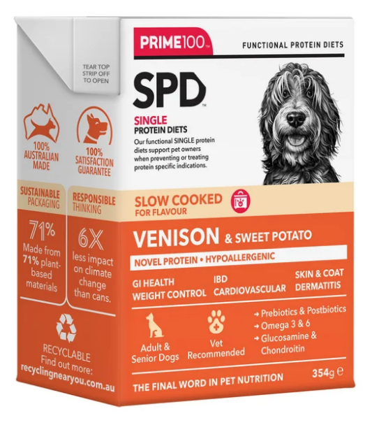 Prime 100 SPD Slow Cooked - Venison & Sweet Potato - 354g